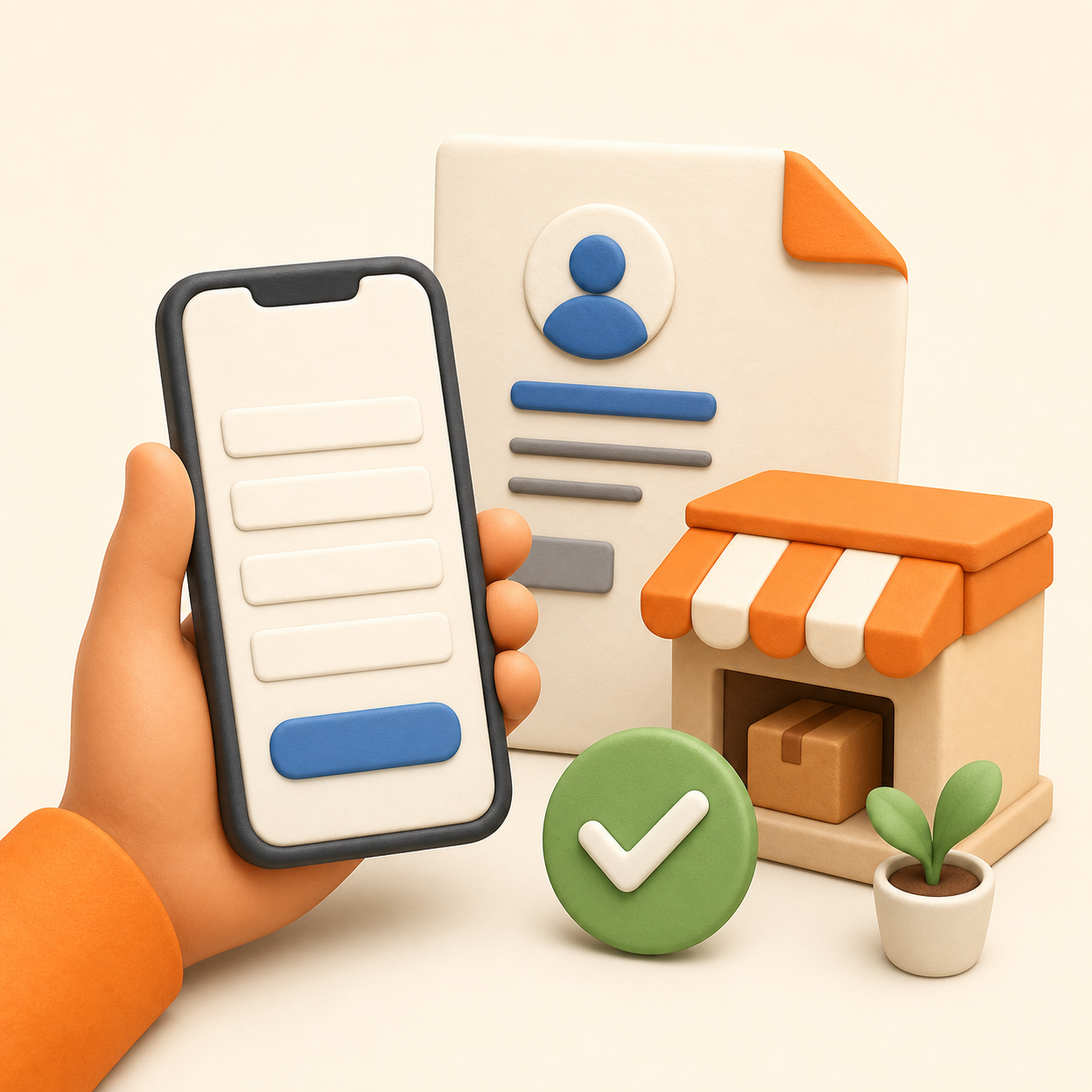 Seller creating their online store