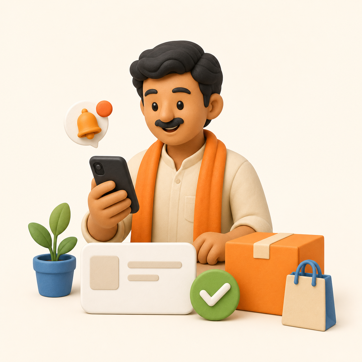 Seller receiving a new order